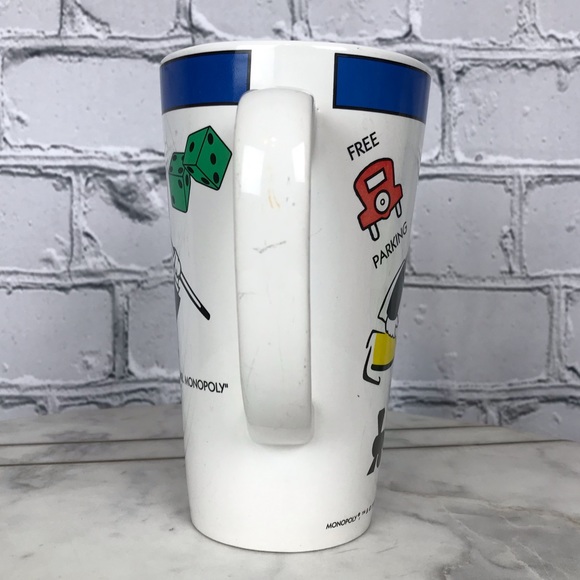 Monopoly 1999 Vintage Hasbro Mr. Monopoly Boardwalk Ceramic Coffee Mug - Picture 5 of 11